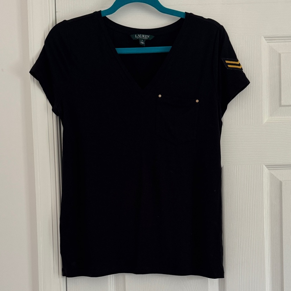 Ralph Lauren Black V-Neck Tee